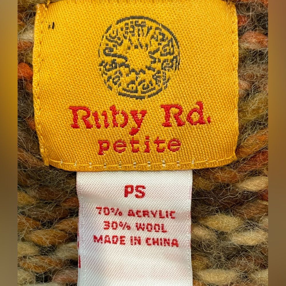 Ruby Rd. Big Button Snap Closure Multicolored Swe… - image 6